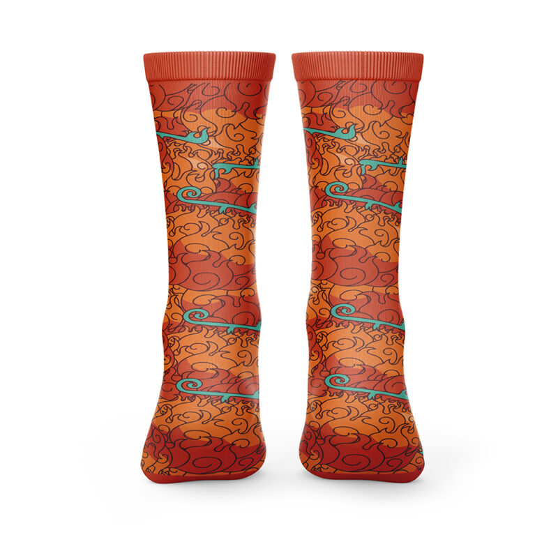 Mera Mera No Mi One Piece Socks - Image 3