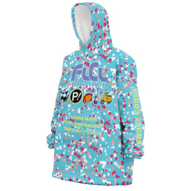 Neon FLCL Snug Oversized Blanket Hoodie