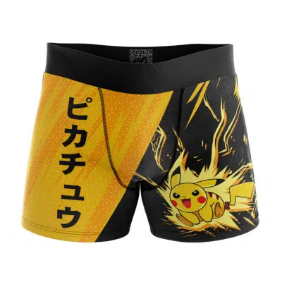 Pikachu Attack Pokemon Boxer Briefs Mens Underwear