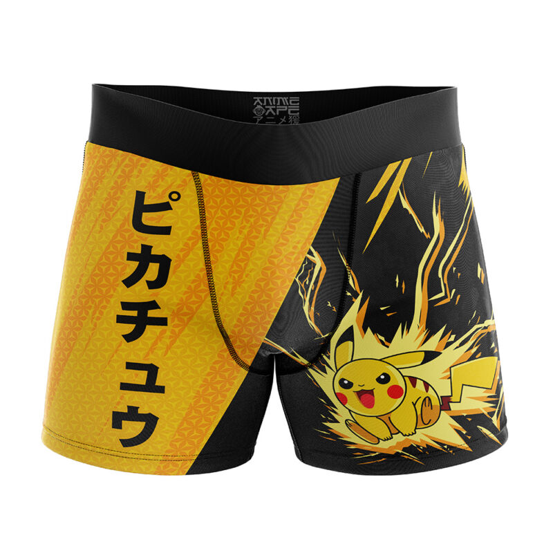 Pikachu Attack Pokemon Boxer Briefs Mens Underwear