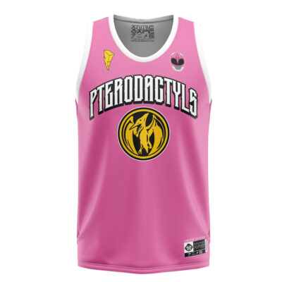 Pink Pterodactyls Kimberly Hart Power Rangers Basketball Jersey