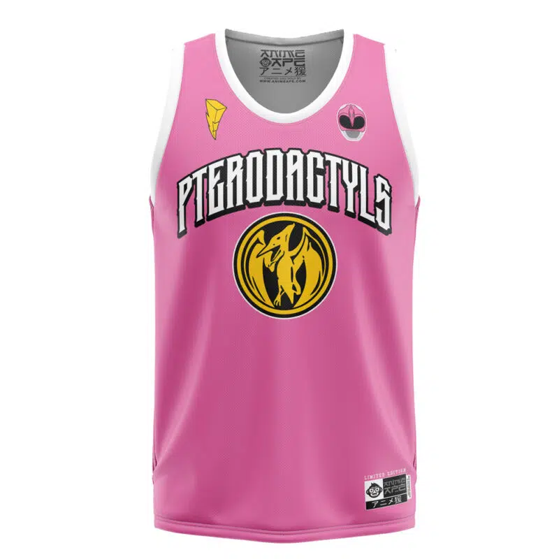 Pink Pterodactyls Kimberly Hart Power Rangers Basketball Jersey