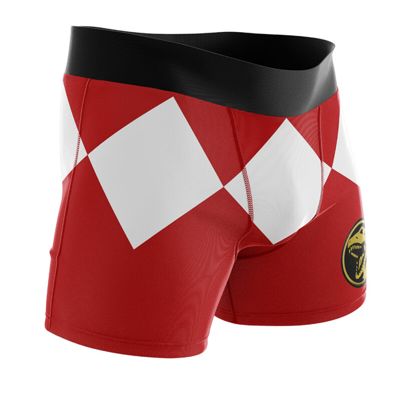 Red Ranger Mighty Morphin Power Rangers Boxer Briefs Men's Underwear - Image 2