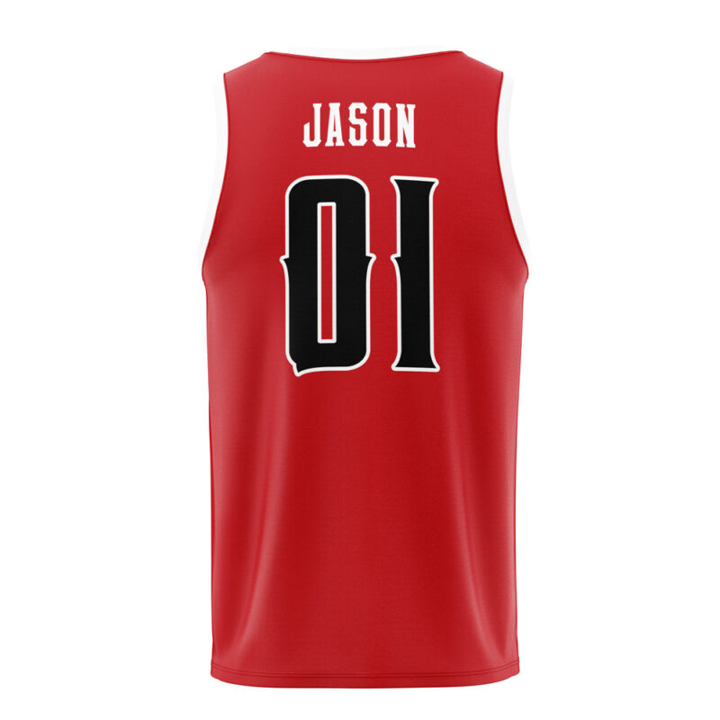 Red Tyrannosauruses Jason Lee Scott Power Rangers Basketball Jersey - Image 2