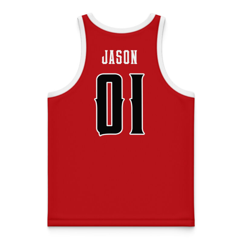 Red Tyrannosauruses Jason Lee Scott Power Rangers Basketball Jersey - Image 4