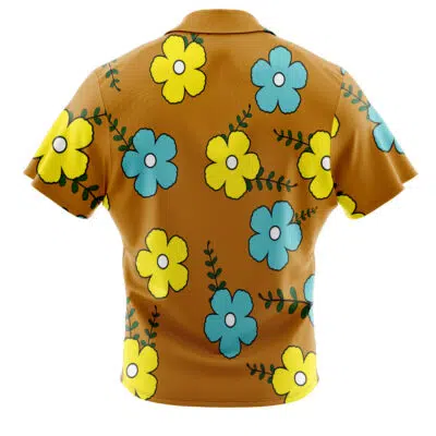 【I AM MARI】Levinde Pattern Banding Shirt One Piece Button-Up-Hawaiian-Shirt-back-