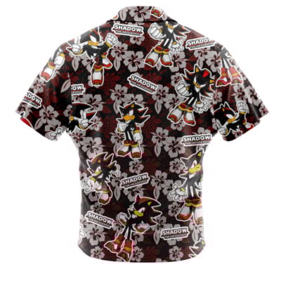 Shadow Pattern Sonic The Hedgehog Button Up Hawaiian Shirt