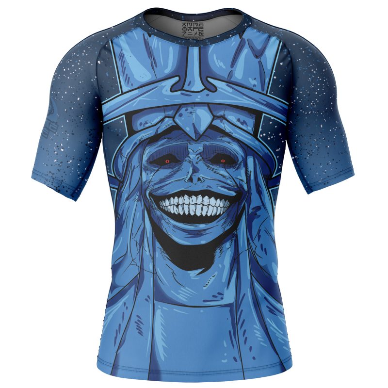 Statue of God Solo Leveling Short Sleeve Rash Guard Compression Shirt