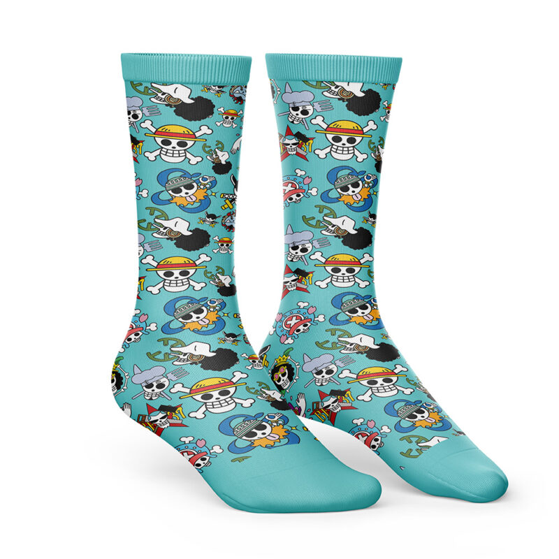 Straw Hats Jolly Roger Pattern One Piece Socks - Image 2