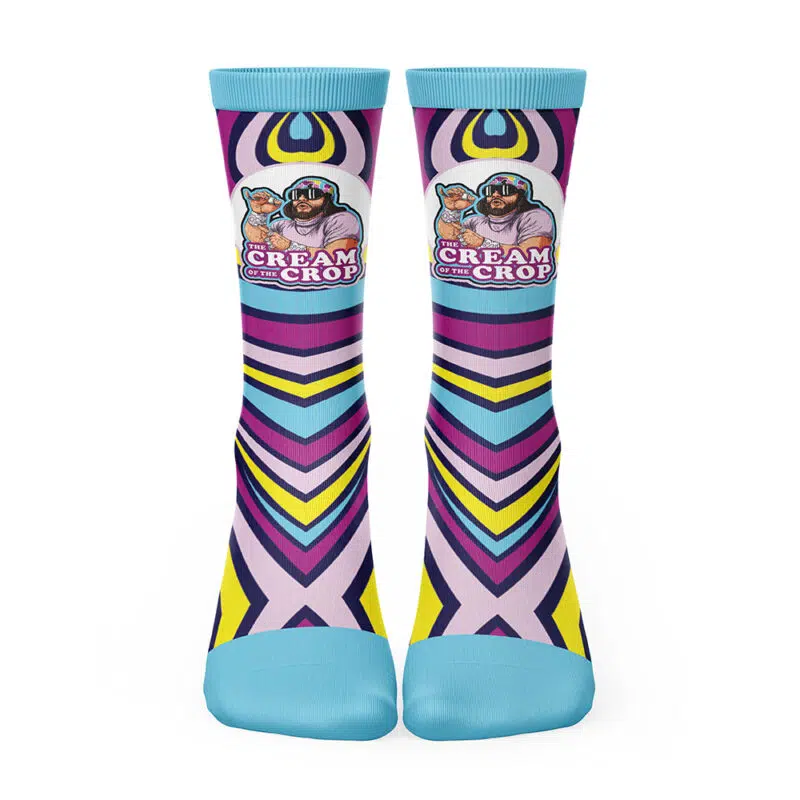 The Cream of the Crop Trippy Randy Savage Pop Culture Socks