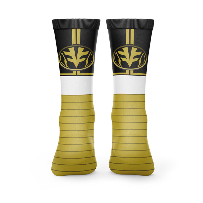 White Ranger Mighty Morphin Power Rangers Socks - Image 3