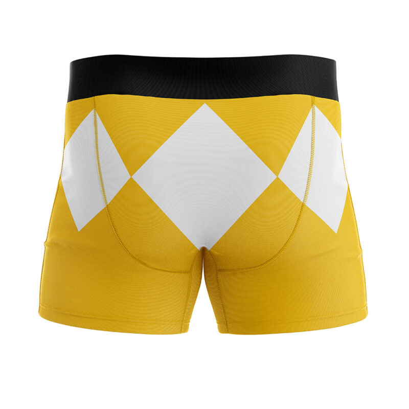 Yellow Ranger Mighty Morphin Power Rangers Boxer Briefs Men's Underwear - Image 3