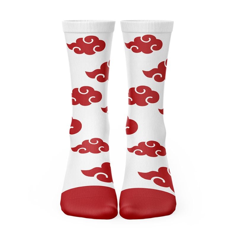 Akatsuki White Naruto Socks
