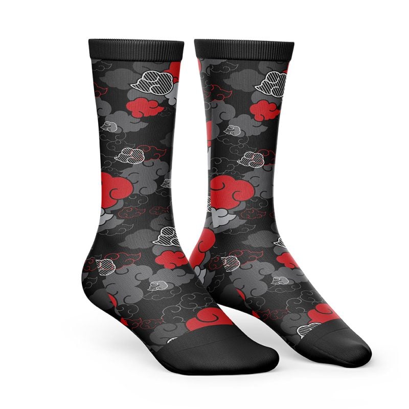 Black Aloha Pattern Akatsuki  Socks - Image 2