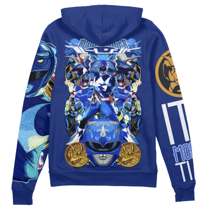 Blue Ranger Mighty Morphin Power Rangers Streetwear Zip Hoodie Jacket