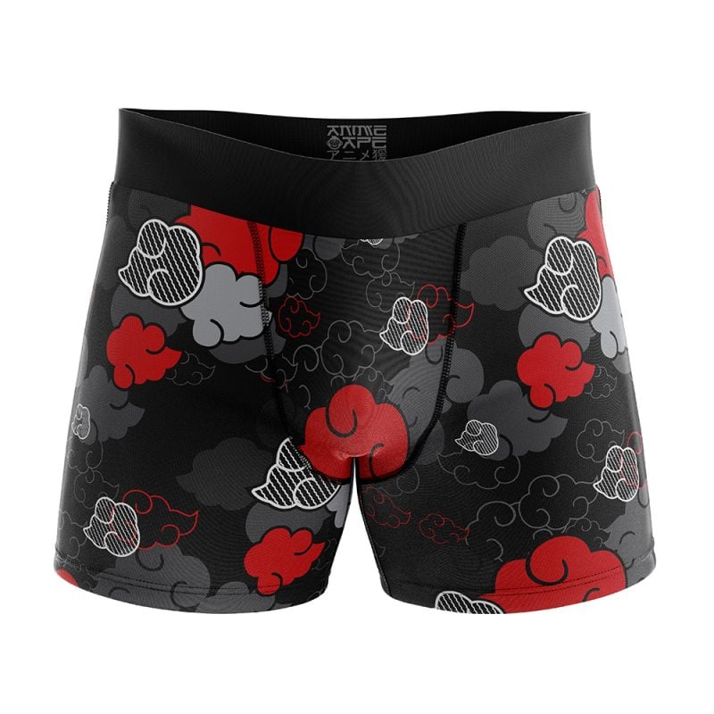Akatsuki Black Aloha Pattern Naruto Boxer Briefs Men's Underwear