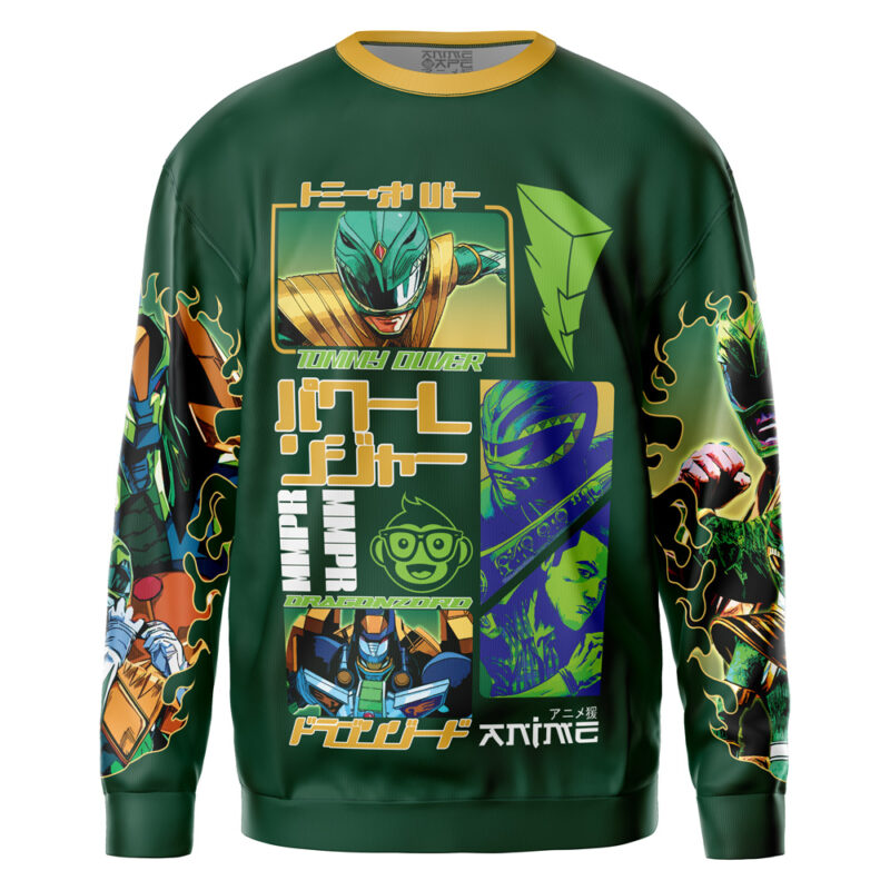 Green Ranger Mighty Morphin Power Rangers Streetwear Sweatshirt - Image 2