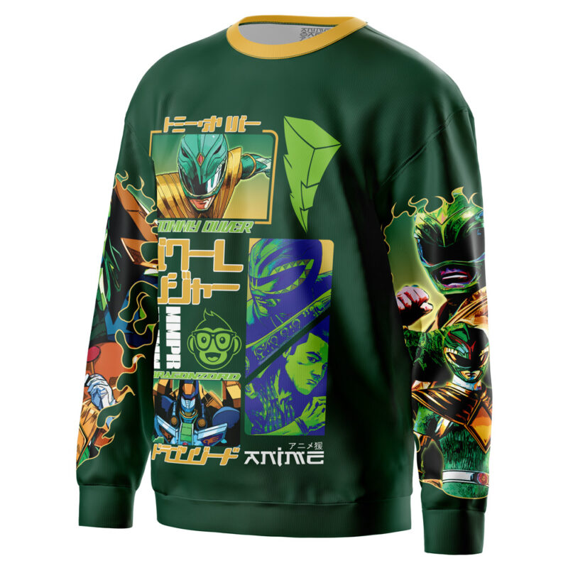 Green Ranger Mighty Morphin Power Rangers Streetwear Sweatshirt - Image 3