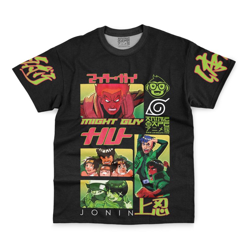 Might Guy V2 Shippuden Streetwear T-Shirt - Image 4