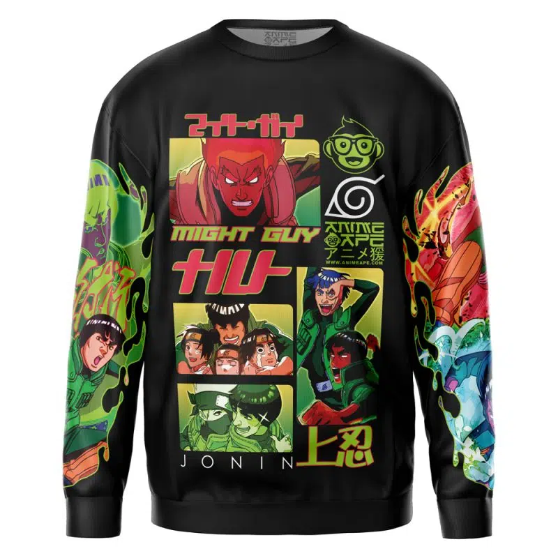 Might Guy V2 Shippuden Streetwear Sweatshirt - Image 2