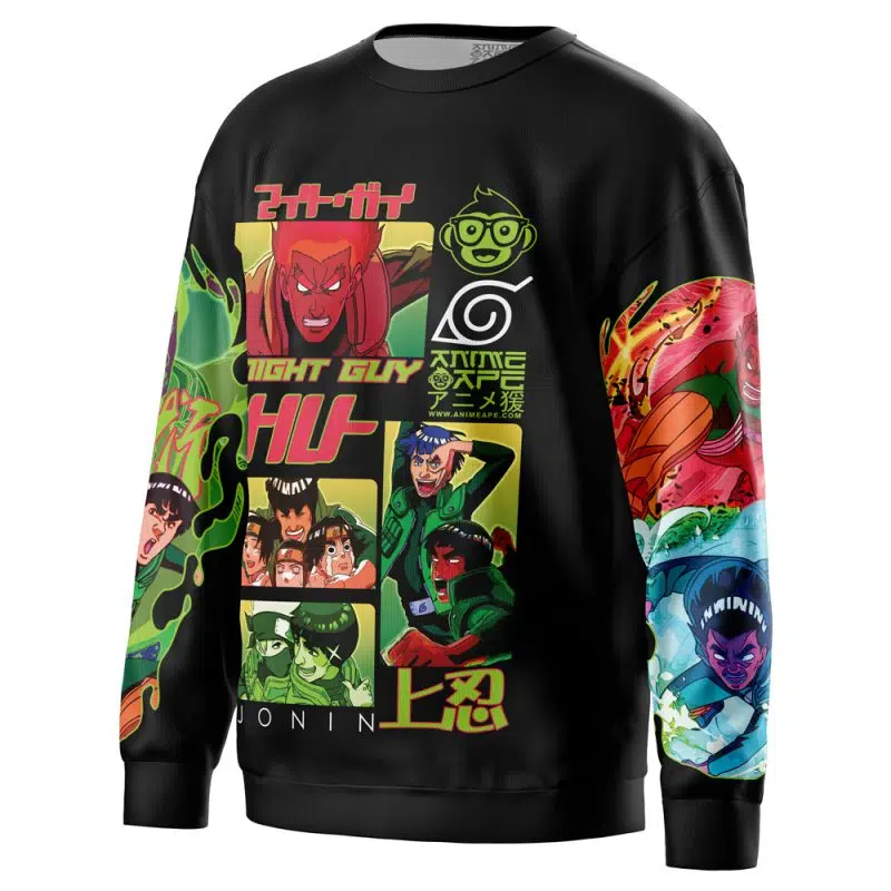 Might Guy V2 Shippuden Streetwear Sweatshirt - Image 3