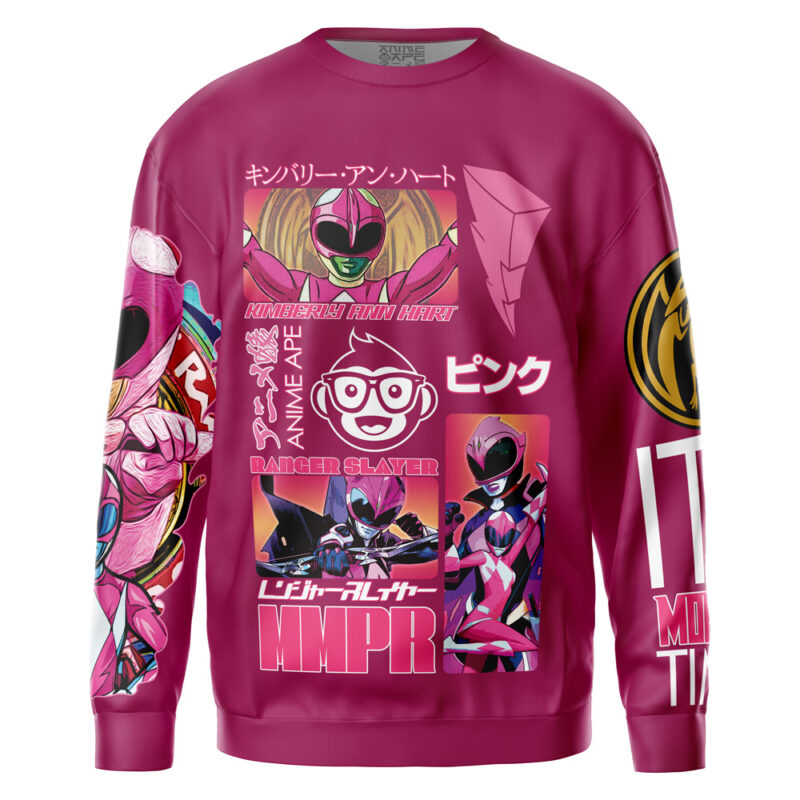 Pink Ranger Mighty Morphin Power Rangers Streetwear Sweatshirt - Image 2
