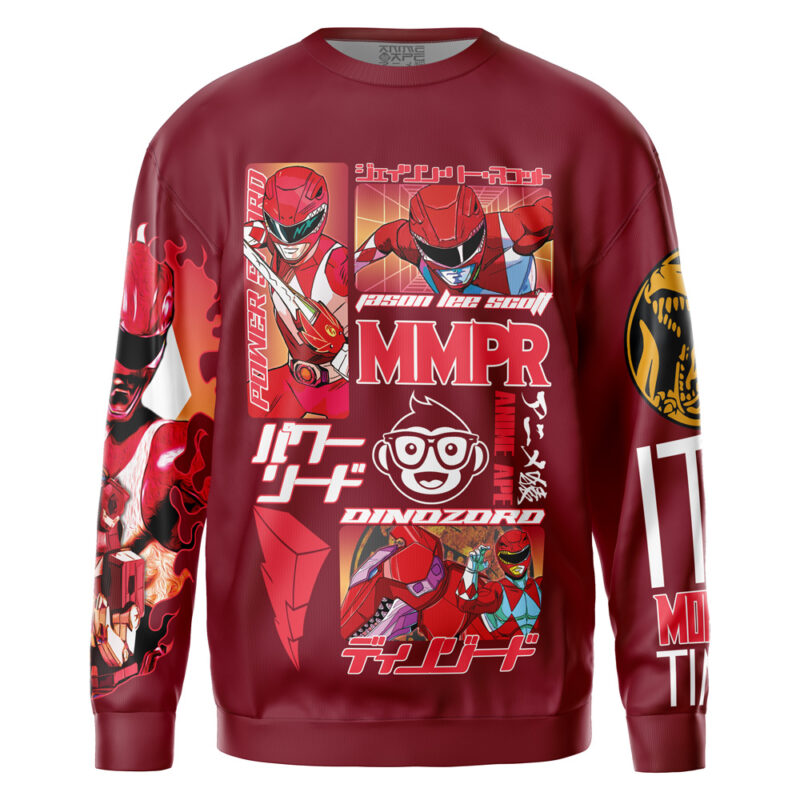 Red Ranger Mighty Morphin Power Rangers Streetwear Sweatshirt - Image 2