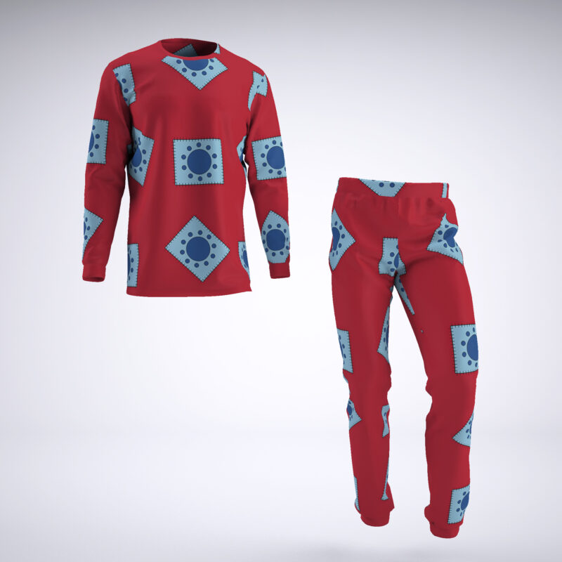 Luffy Wano Pattern One Piece Pajamas