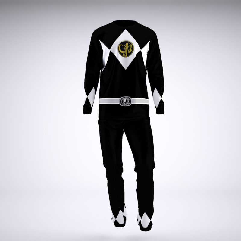 Black Ranger Mighty Morphin Power Rangers Pajamas - Image 4