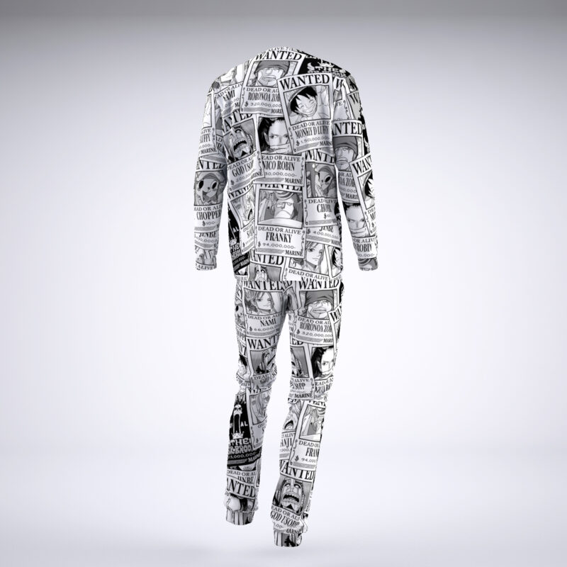 Straw Hat Wanted Pattern One Piece Pajamas - Image 3