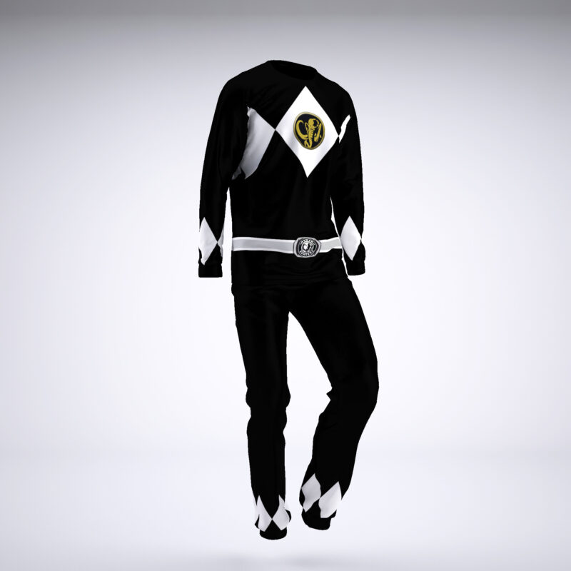 Black Ranger Mighty Morphin Power Rangers Pajamas - Image 2
