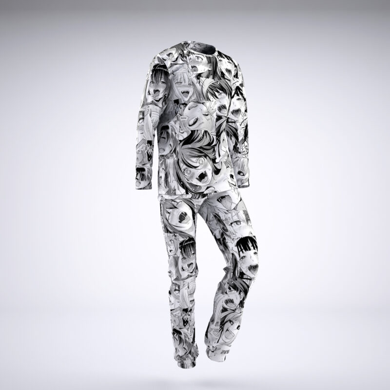Ahegao Pattern Pajamas - Image 2
