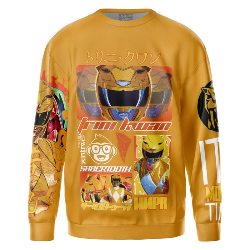 Yellow Ranger Mighty Morphin Power Rangers Streetwear Sweatshirt - Image 2