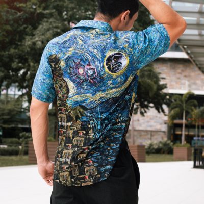 Zelda Majora’s Mask Starry Night Button Up Hawaiian Shirt
