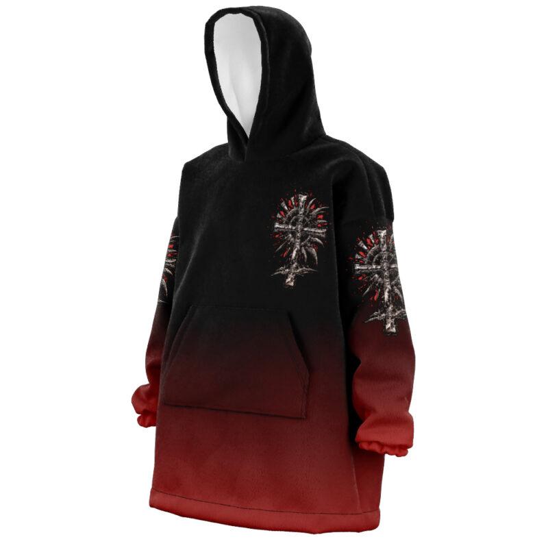 Abel's Cross Trinity Blood Snug Oversized Blanket Hoodie