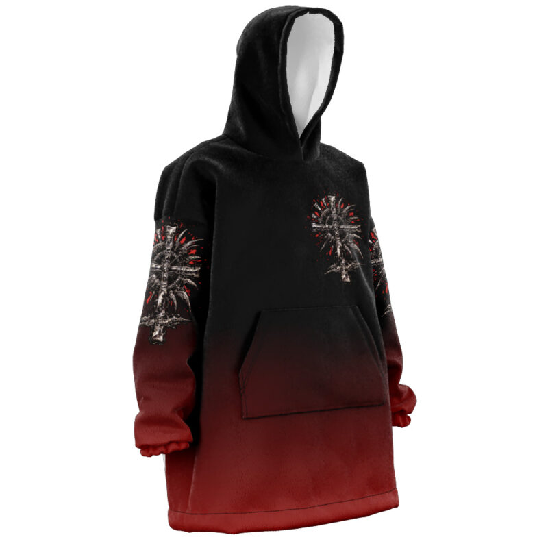 Abel's Cross Trinity Blood Snug Oversized Blanket Hoodie