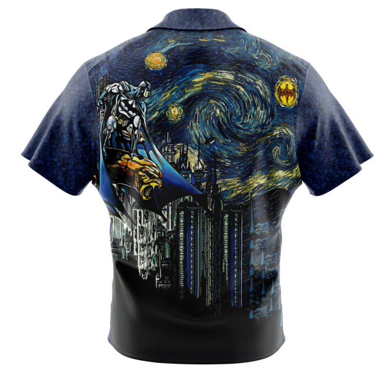 Batman Starry Dark Knight Button Up Hawaiian Shirt - Image 2