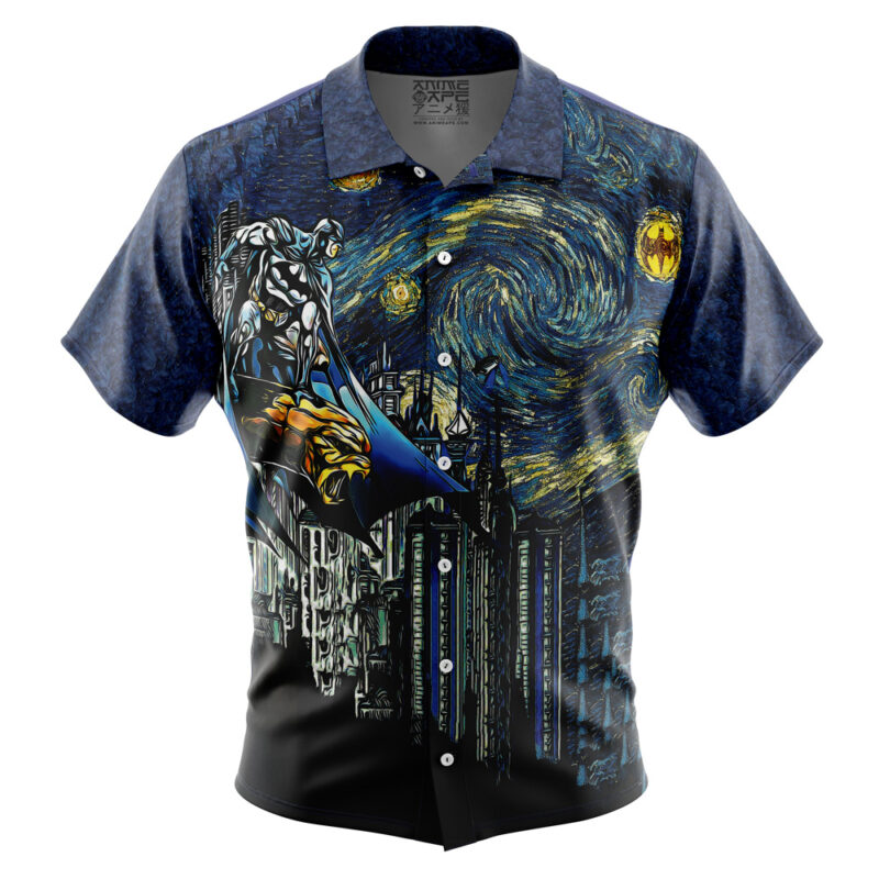 Batman Starry Dark Knight Button Up Hawaiian Shirt