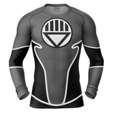 Black Lantern DC Comics Long Sleeve Rash Guard Compression Shirt