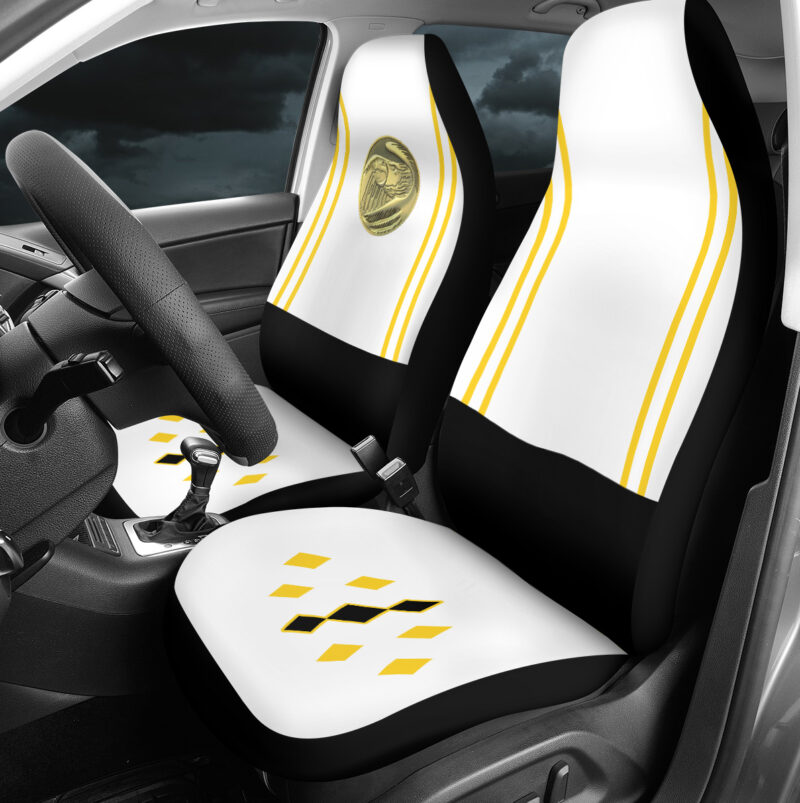 White Ranger Ninjetti  Rangers Car Seat Covers - Image 3