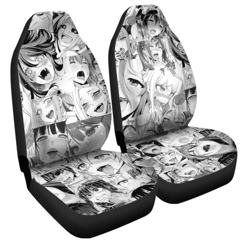 Ahegao Manga Pattern Car Seat Covers