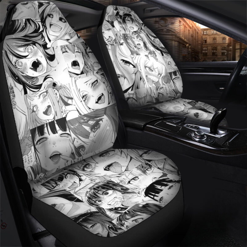 Ahegao Manga Pattern Car Seat Covers - Image 2