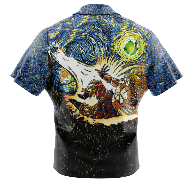 Dragon Ball Z Starry Night Button Up Hawaiian Shirt - Image 2
