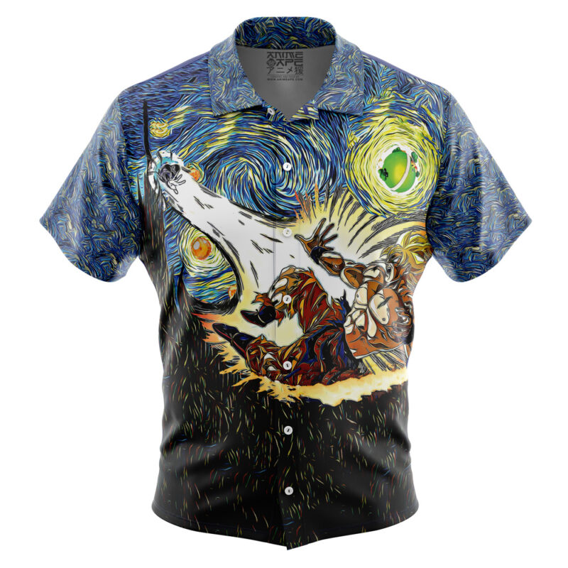 Dragon Ball Z Starry Night Campfire Button Up Hawaiian Shirt