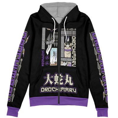 Orochimaru Shippuden Streetwear Zip Hoodie Jacketss