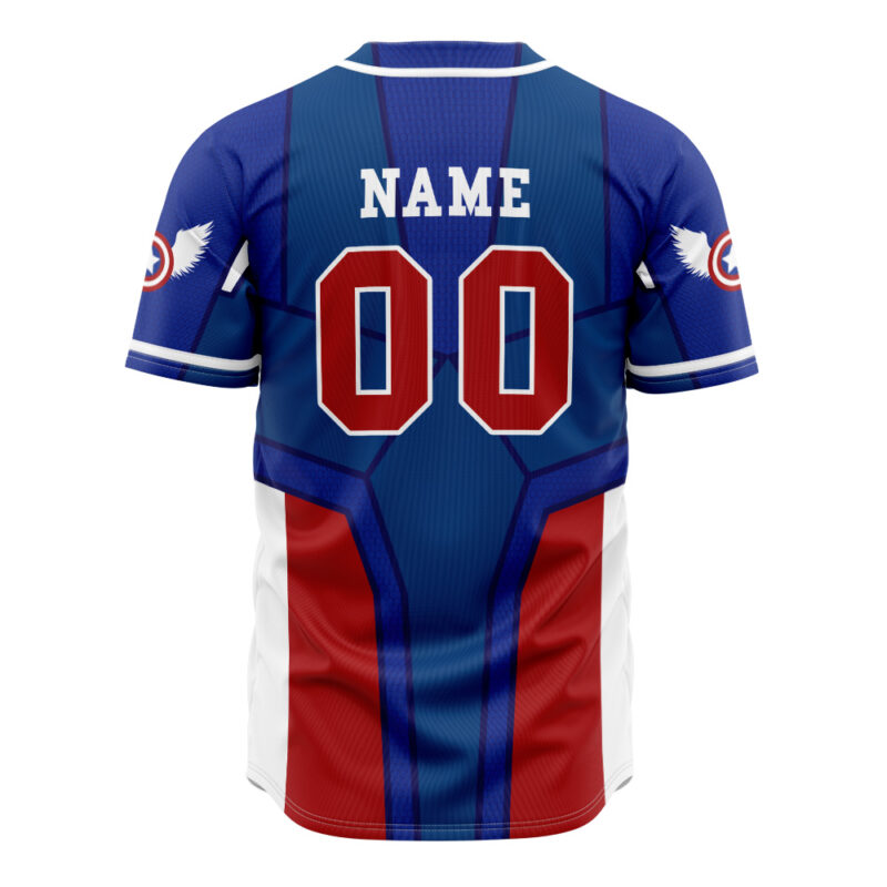 Personalized Captain America Marvel Baseball Jersey