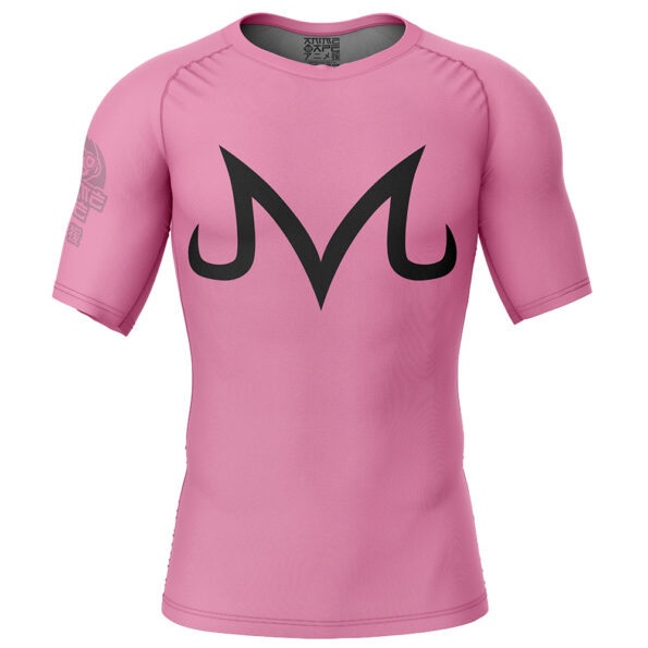 Pink Majin Buu Dragon Ball Short Sleeve Rash Guard Compression Shirt