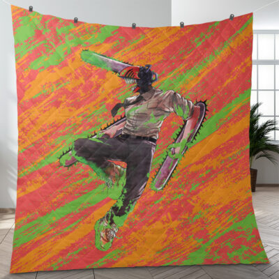 Denji Chainsaw Man Bleach Quilt Blanket
