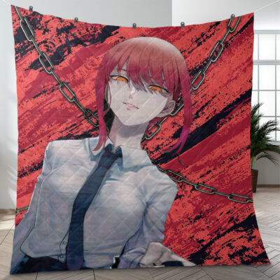 Makima Chainsaw Man Bleach Quilt Blanket