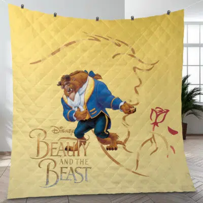 Beast Beauty and the Beast Disney Quilt Blanket